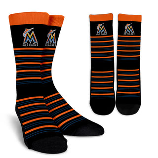 Amazing Circle Charming Miami Marlins Crew Socks
