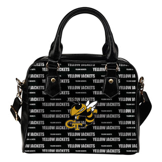 Nice Little Logo Georgia Tech Yellow Jackets Shoulder Handbags