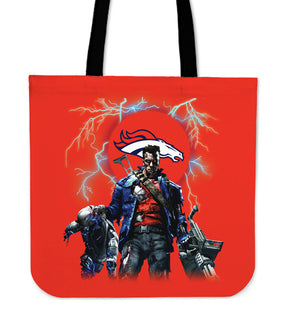 Denver Broncos Guns Tote Bag - Best Funny Store