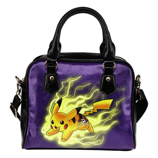 Pikachu Angry Moment East Carolina Pirates Shoulder Handbags