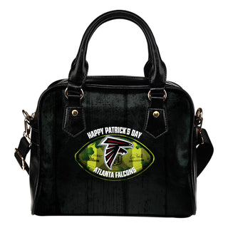 Retro Scene Lovely Shining Patrick's Day Atlanta Falcons Shoulder Handbags