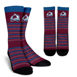 Amazing Circle Charming Colorado Avalanche Crew Socks