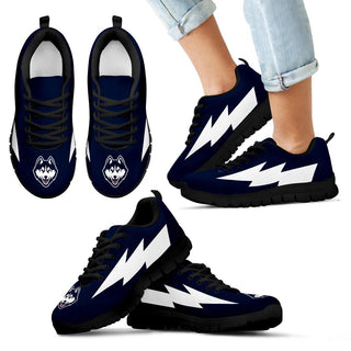 Nice Style Connecticut Huskies Sneakers Thunder Lightning Amazing Logo