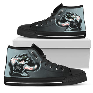 Son Goku Saiyan Power Oakland Raiders High Top Shoes