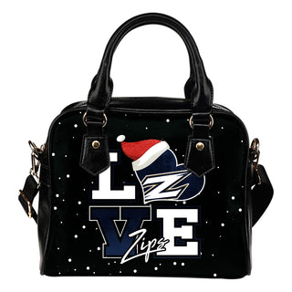 Love Word Christmas Sweet Akron Zips Shoulder Handbags