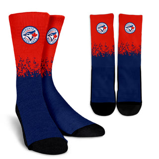 Exquisite Fabulous Pattern Little Pieces Toronto Blue Jays Crew Socks