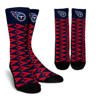 Chevron Lovely Kind Goodness Air Tennessee Titans Crew Socks