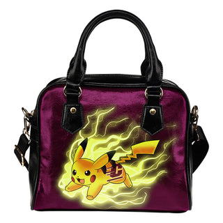Pikachu Angry Moment Central Michigan Chippewas Shoulder Handbags