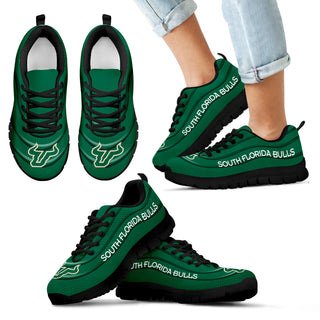 Wave Red Floating Pattern South Florida Bulls Sneakers