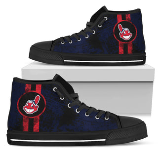 Triple Stripe Bar Dynamic Cleveland Indians High Top Shoes V1