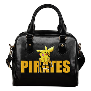 Pokemon Sit On Text Pittsburgh Pirates Shoulder Handbags
