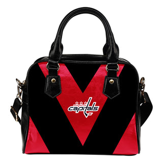 Triangle Double Separate Colour Washington Capitals Shoulder Handbags
