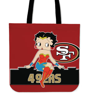 Wonder Betty Boop San Francisco 49ers Tote Bags
