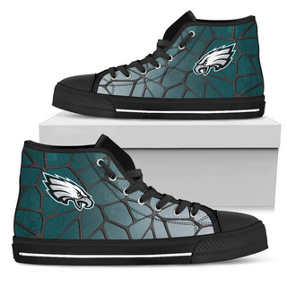 Colors Air Cushion Philadelphia Eagles Gradient High Top Shoes
