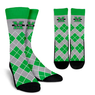 Gorgeous Marshall Thundering Herd Argyle Socks