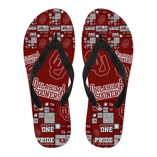 Pride Flag Oklahoma Sooners Flip Flops