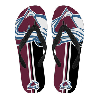 Colorado Avalanche Fan Gift Two Main Colors Flip Flops