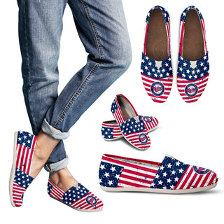 Star Stripers America Flag Minnesota Twins Women Casual Shoes