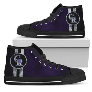 Triple Stripe Bar Dynamic Colorado Rockies High Top Shoes V3