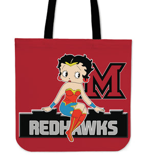 Wonder Betty Boop Miami RedHawks Tote Bags