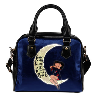 I Love My Houston Texans To The Moon And Back Shoulder Handbags - Best Funny Store