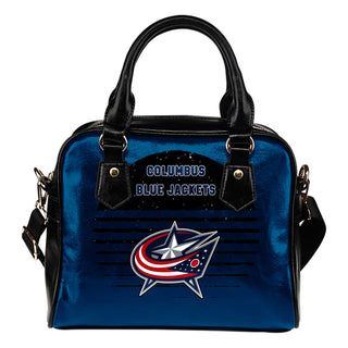 Back Fashion Round Charming Columbus Blue Jackets Shoulder Handbags
