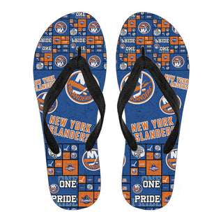 Pride Flag New York Islanders Flip Flops