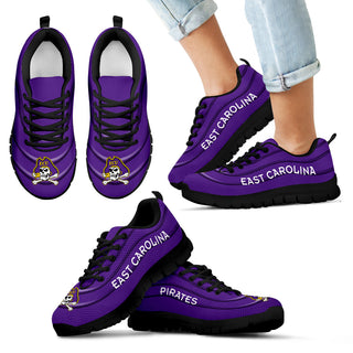 Wave Red Floating Pattern East Carolina Pirates Sneakers
