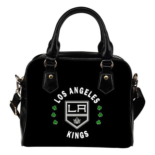 Central Beautiful Logo Circle Lucky Leaf Los Angeles Kings Shoulder Handbags