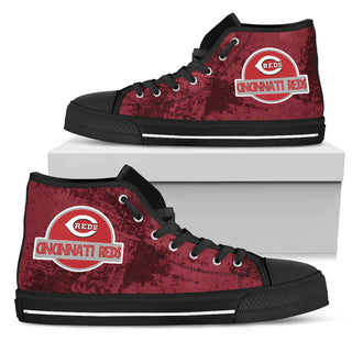 Jurassic Park Cincinnati Reds High Top Shoes