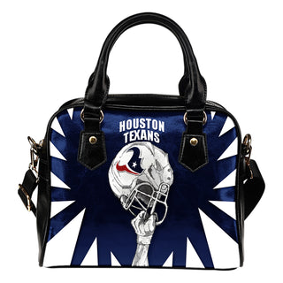 Saw Tooth Border Wonderful Hand Up Houston Texans Shoulder Handbag