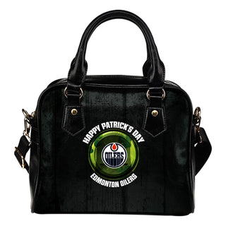Retro Scene Lovely Shining Patrick's Day Edmonton Oilers Shoulder Handbags