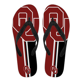 Oklahoma Sooners Fan Gift Two Main Colors Flip Flops