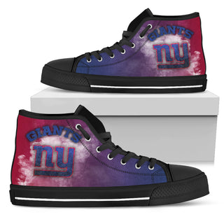 White Smoke Vintage New York Giants High Top Shoes