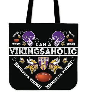 I Am A Vikingsaholic Minnesota Vikings Tote Bags