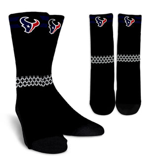 Round Striped Fascinating Sport Houston Texans Crew Socks