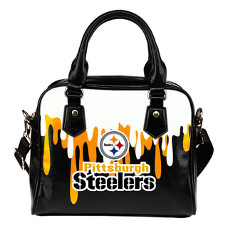 Color Leak Down Colorful Pittsburgh Steelers Shoulder Handbags
