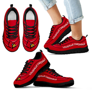 Wave Red Floating Pattern Louisville Cardinals Sneakers
