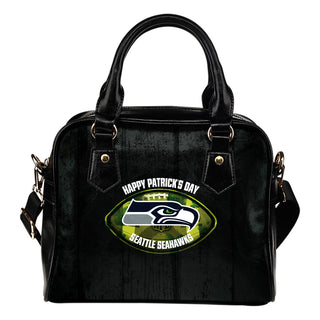Retro Scene Lovely Shining Patrick's Day Seattle Seahawks Shoulder Handbags