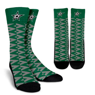 Chevron Lovely Kind Goodness Air Dallas Stars Crew Socks