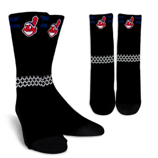 Round Striped Fascinating Sport Cleveland Indians Crew Socks