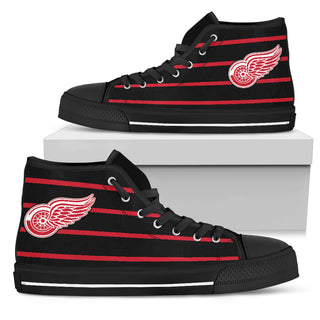 Edge Straight Perfect Circle Detroit Red Wings High Top Shoes
