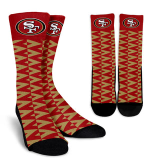 Chevron Lovely Kind Goodness Air San Francisco 49ers Crew Socks