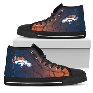 Colors Air Cushion Denver Broncos Gradient High Top Shoes