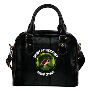 Retro Scene Lovely Shining Patrick's Day Arizona Coyotes Shoulder Handbags