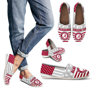 American Flag Alabama Crimson Tide Casual Shoes