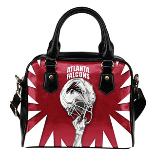 Saw Tooth Border Wonderful Hand Up Atlanta Falcons Shoulder Handbag