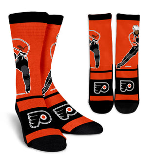 Talent Player Fast Cool Air Comfortable Philadelphia Flyers Socks