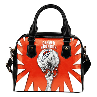 Saw Tooth Border Wonderful Hand Up Denver Broncos Shoulder Handbag
