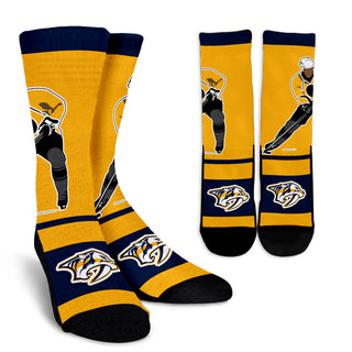 Talent Player Fast Cool Air Comfortable Nashville Predators Socks